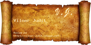 Vilner Judit névjegykártya